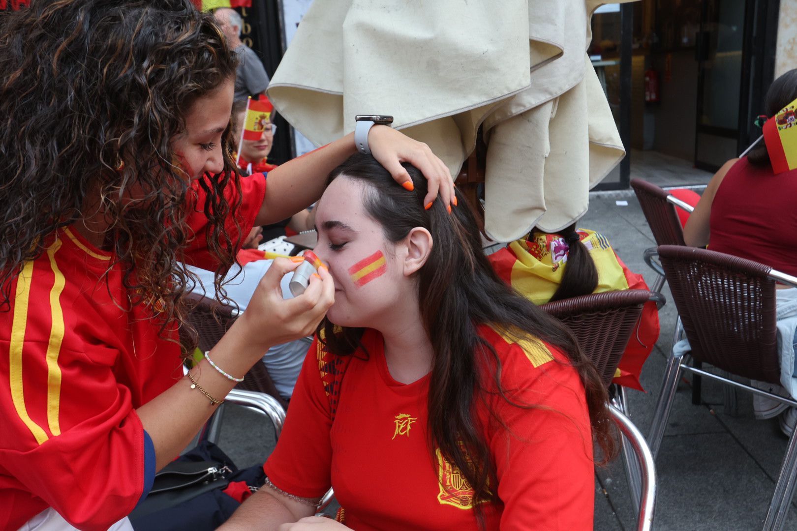 La Plaza Mayor espera la victoria de La Roja