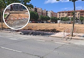 Imagen de los trabajos en los futuros accesos al aparcamiento gratuito de El Zurguén.