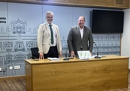 Pérez de la Sota e Ignacio Rivas en la rueda de prensa