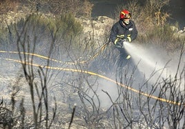 Imagen de archivo de un incendio en la zona de Ciudad Rodrigo.