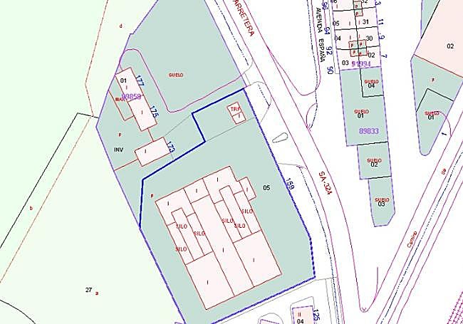 Ubicación de la parcela del silo de Ciudad Rodrigo.