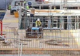 Obrero trabajando en Salamanca