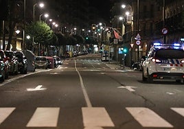 Coche de la Policía Local por Salamanca.