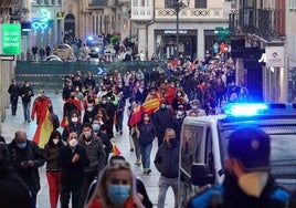 Manifestación en mayo de 2020 por la gestión de la pandemia.
