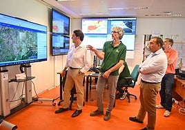 Un momento de la visita al centro avanzado de Salamanca.