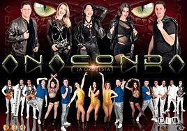 Cartel de los componentes de la Orquesta Anaconda.