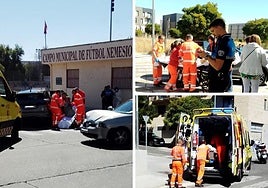 Imágenes del accidente junto al campo Neme en Salamanca.