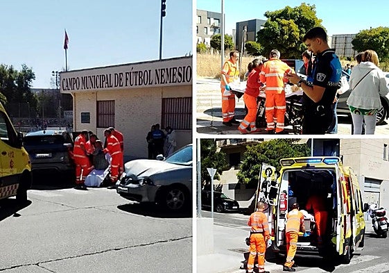 Imágenes del accidente junto al campo Neme en Salamanca.