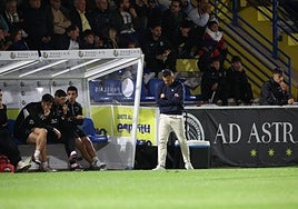 Dani Llácer, durante el partido ante la Cultural Leonesa