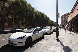 Parada de taxis en Salamanca.