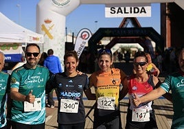 Foto de grupo del podio de la carrera.