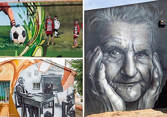 Murales repartidos por diferentes pueblos de Salamanca.