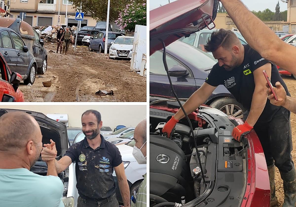 El mecánico de Salamanca regresa con refuerzos a Valencia: «Hemos arreglado 70 coches»