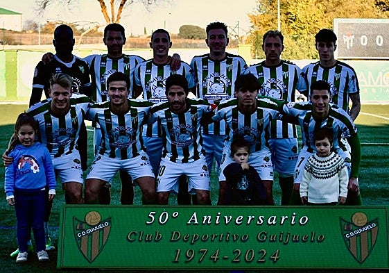 Once inicial del CD Guijuelo este sábado.