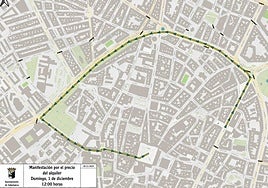 Recorrido de la manifestación por el precio del alquiler en Salamanca.