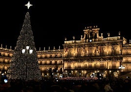 Arbol navideño de la Plaza Mayor de Salamanca.