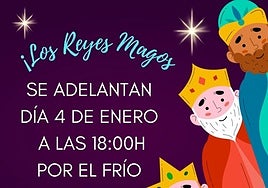 Cartel del Ayuntamiento de El Sahugo.