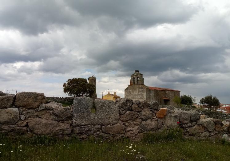 Muro exterior del recinto fortificado.