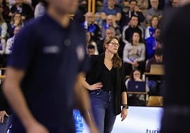 Anna Montañana, cariacontecida este sábado en Salamanca