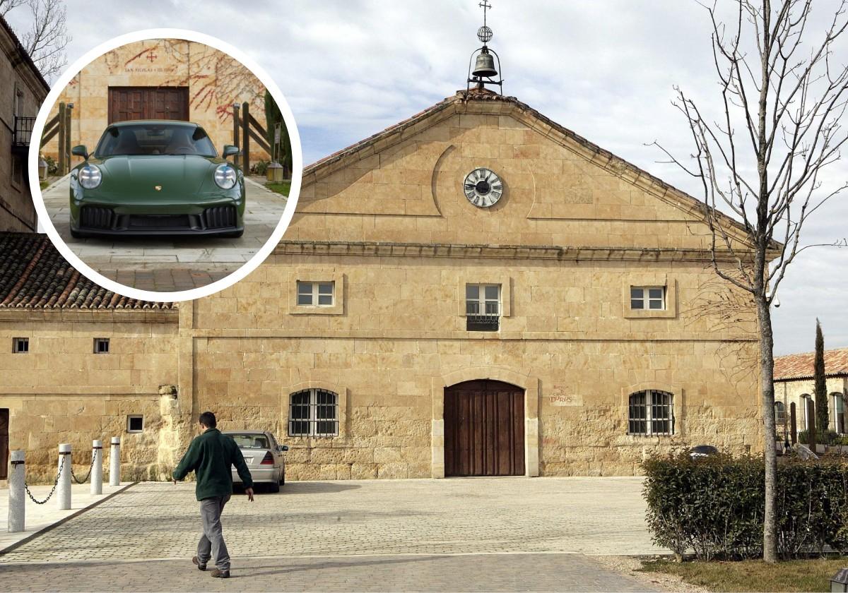 Fachada del antiguo monasterio y el 911 40 Aniversario.