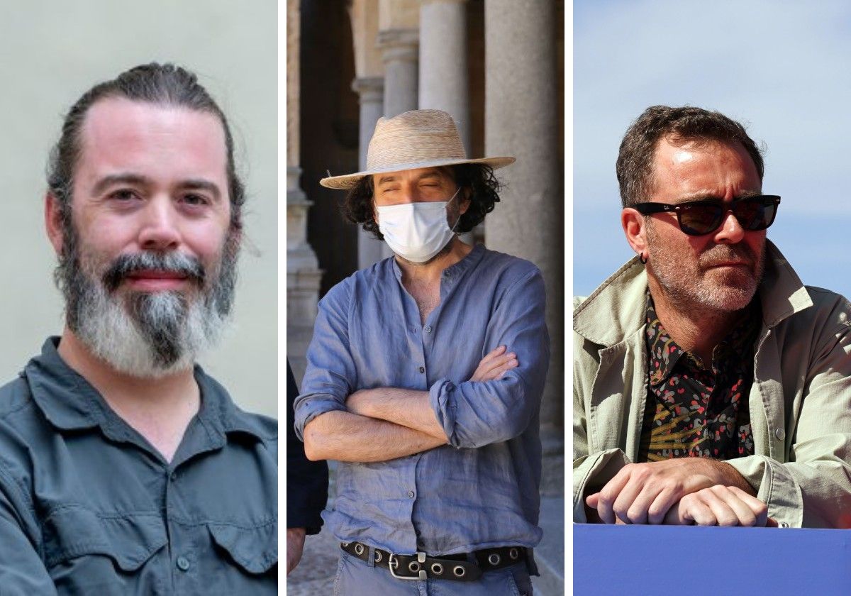 De izquierda a derecha, Javier Alvariño, Chema de la Peña y Cristobal García