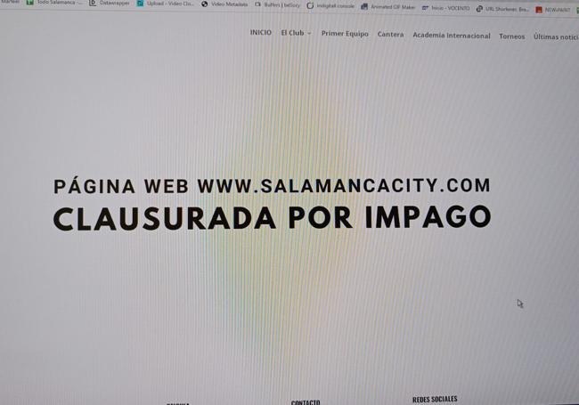 Mensaje en la web oficial del club, este viernres.