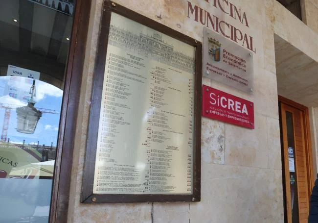 La carta de los restaurantes estandarizadas por el Ayuntamiento en la Plaza Mayor de Salamanca.