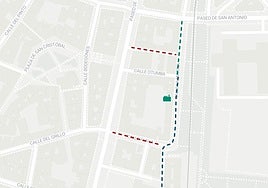 La yincana de tráfico en una estrecha calle de Salamanca clave para la circulación