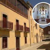 Fachada exterior y capilla en el complejo señorial de Fuentes de Béjar.