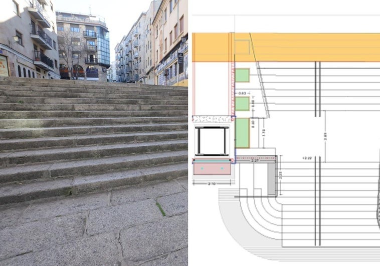 El barrio de Salamanca partido por unas escaleras que tendrá ascensor urbano