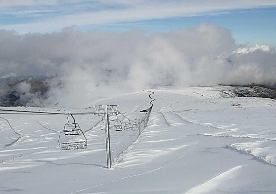 Asepcto de las cotas superiores de La Covatilla.