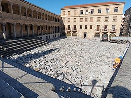 La plaza de San Román, totalmente demolida.