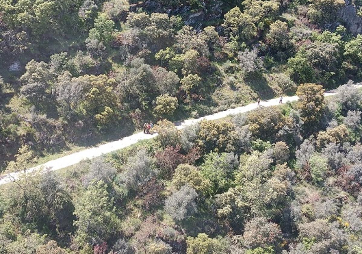 Una mujer de 85 años es evacuada en helicóptero en el Pozo de los Humos