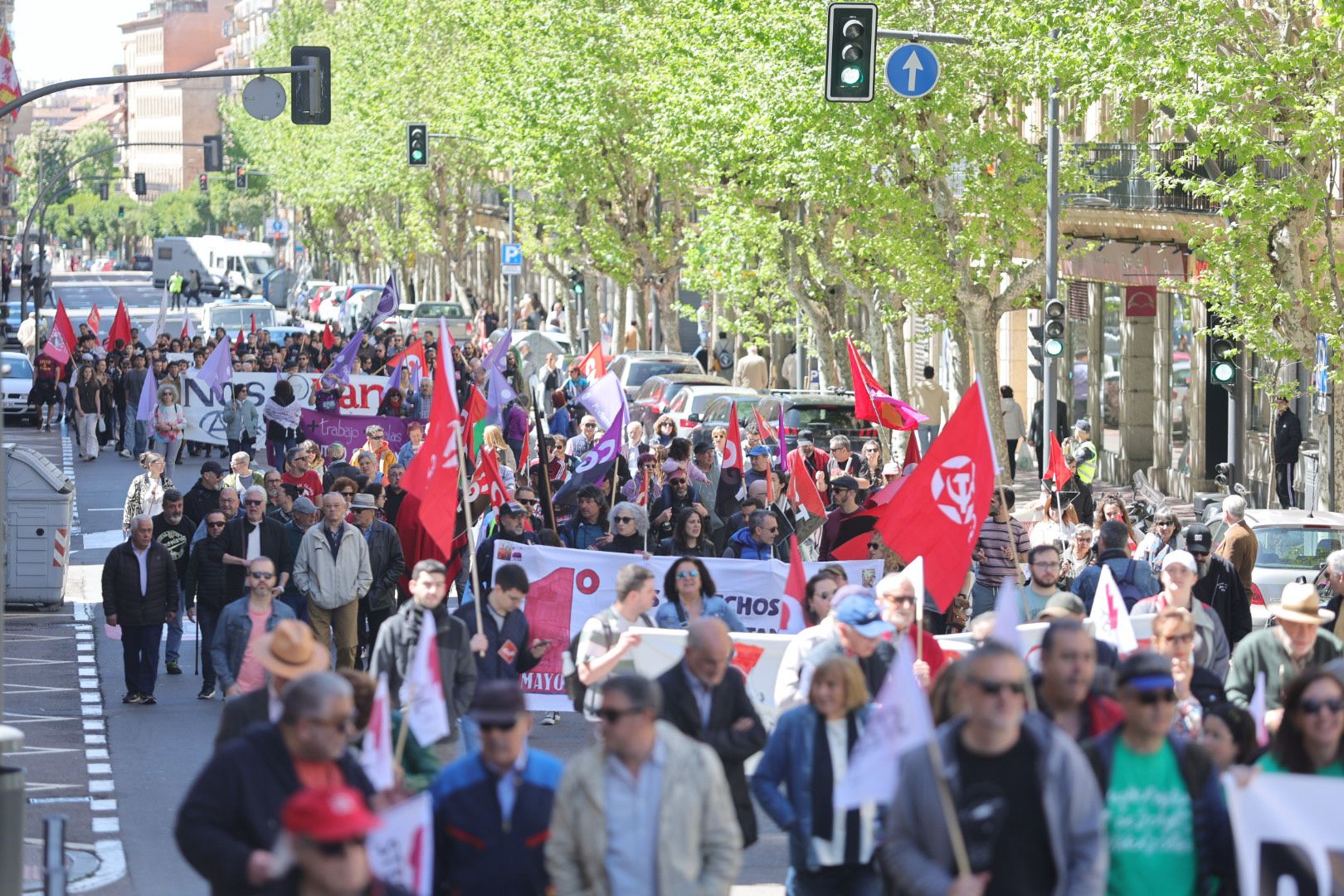 2.500 personas claman en Salamanca por los derechos de los trabajadores