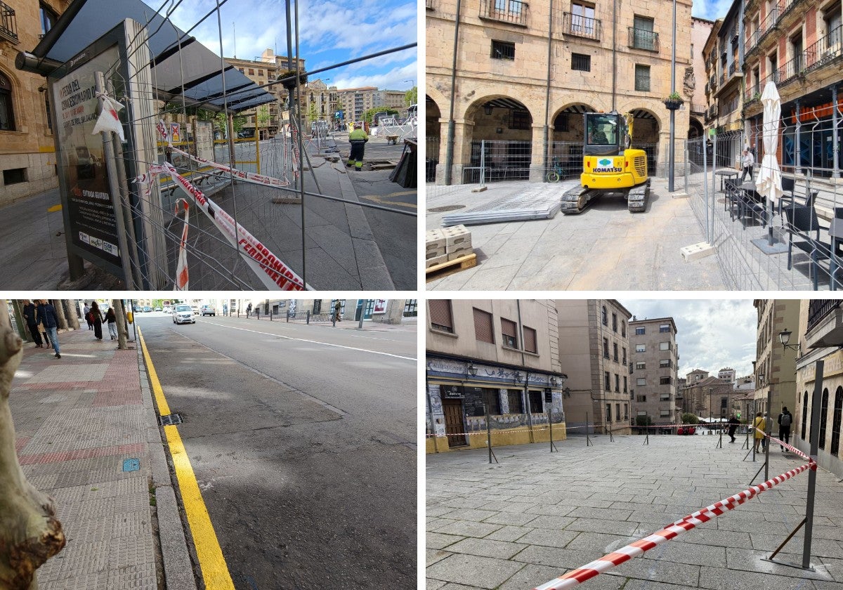 El lunes de obras en Salamanca: 'adiós' baches del bus y cambio en dos escaleras históricas