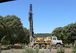 Perforaciones de prospección en Retortillo para extraer uranio.