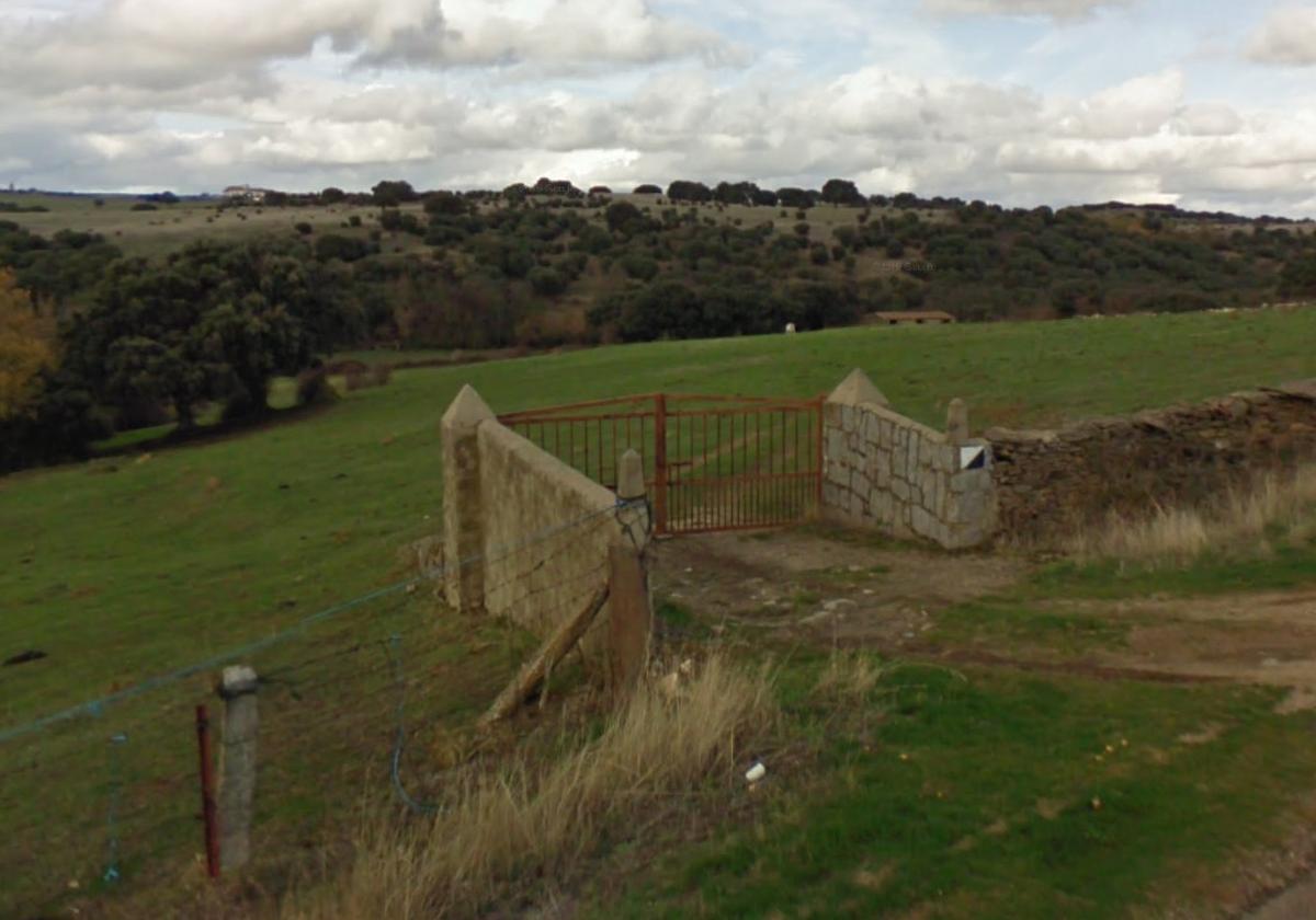 Acceso a la finca, que está completamente vallada.