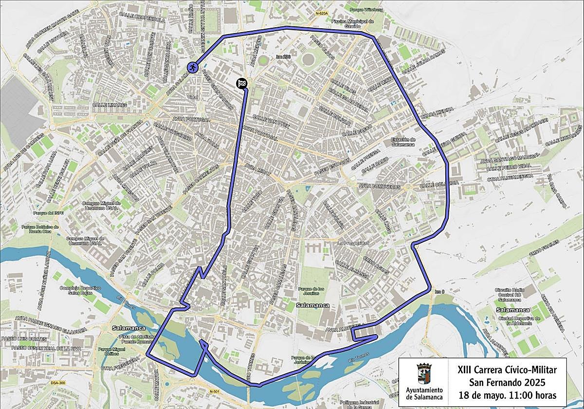 Cortes de tráfico este domingo por la XIII edición de la Carrera Cívico-Militar 'San Fernando 2025'