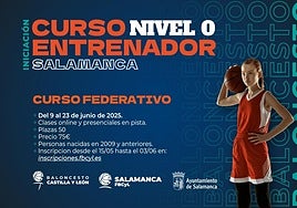 Abierta la convocatoria en Salamanca de un nuevo curso de Entrenador de Baloncesto de Iniciación