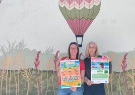 Lourdes Vaquero y Concepción Miguélez presentan la ludoeducateca de Alba de Tormes.