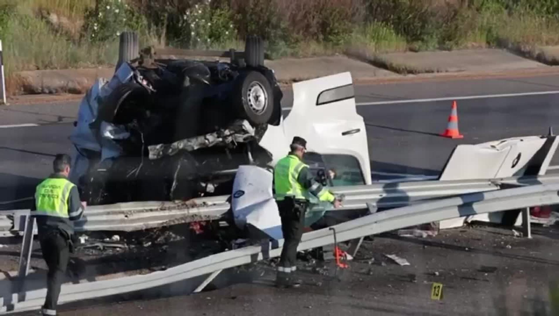 Accidente de tráfico en la A-66 a la altura de Mozárbez
