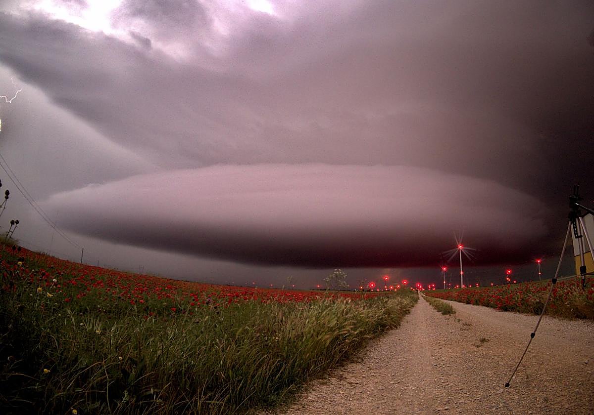 Imagen de la formación de una supercélula.