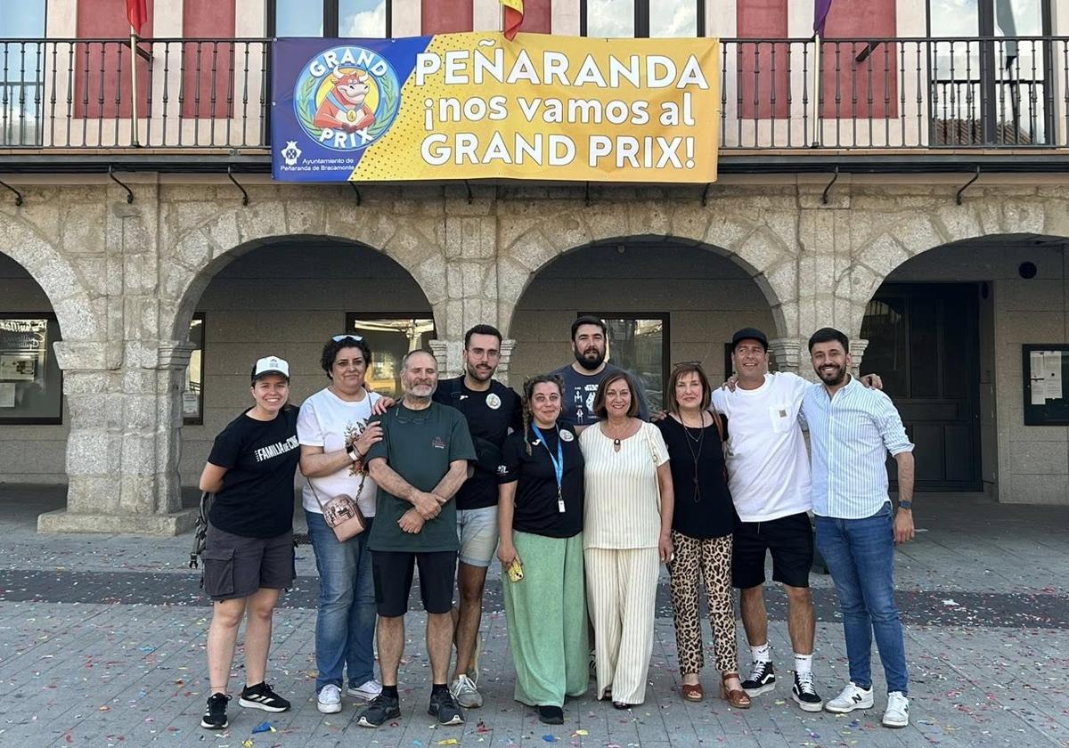 Equipo de grabación de la productora del programa que se desplazó a Peñaranda hace unos días junto a la alcaldesa Carmen Ávila.