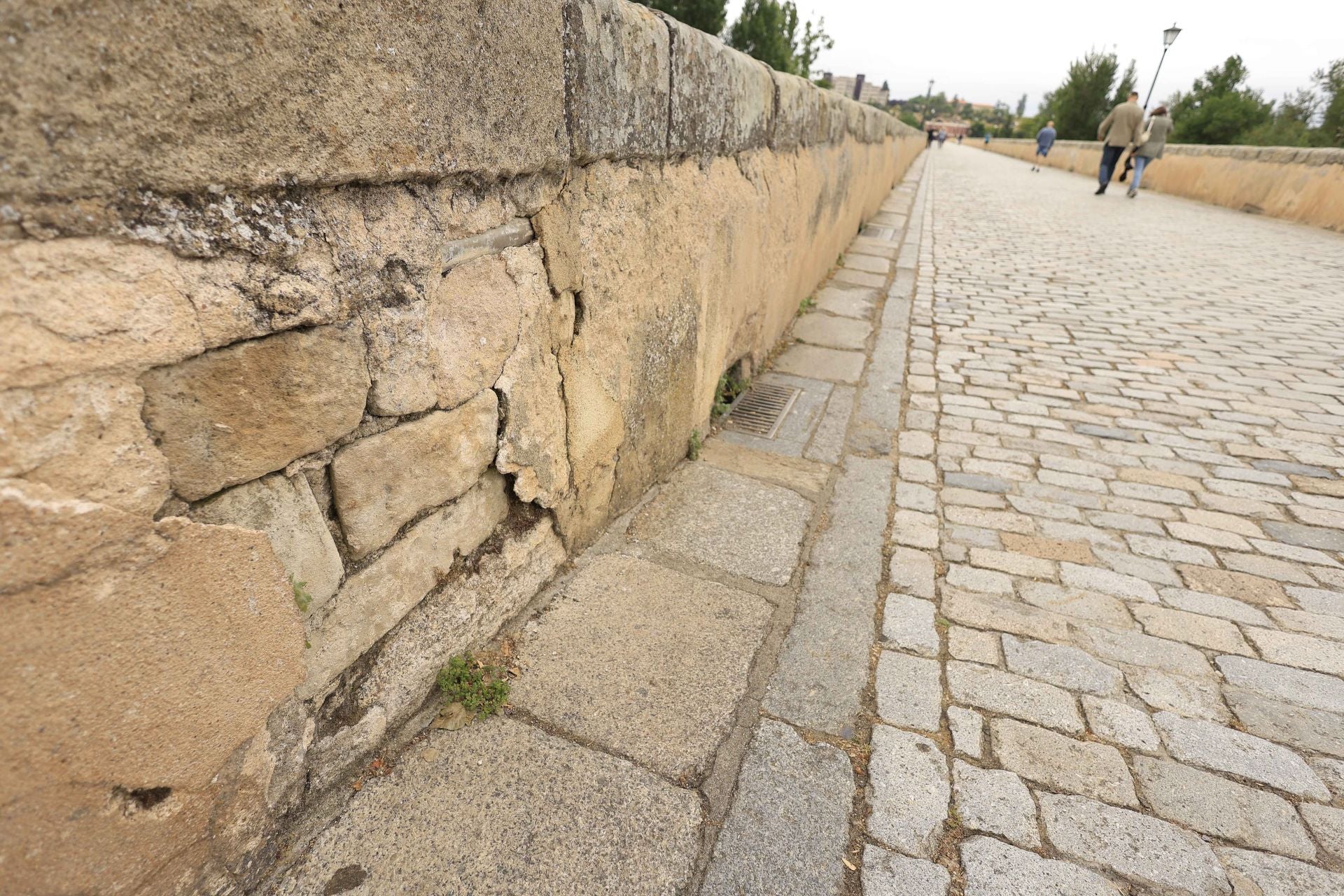 Los daños del Puente Romano de Salamanca que sobrevive a 2.000 años sobre el Tormes