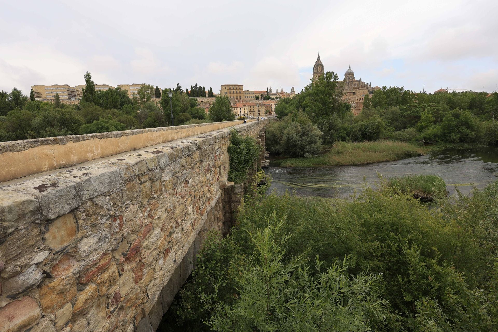 Los daños del Puente Romano de Salamanca que sobrevive a 2.000 años sobre el Tormes