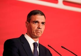 Pedro Sánchez, durante su comparecencia