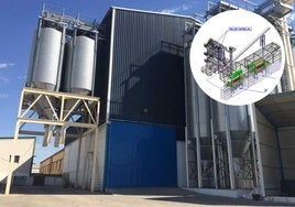 Silos tipo tolva para carga de camiones similares a los que se instalarán.