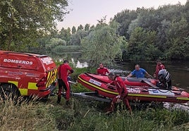 Imagen del rescate en el río Águeda en Ciudad Rodrigo.