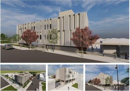 Imagen en proyección del nuevo edificio del CEIP Pablo Picasso de Carbajosa.