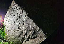 Grabado visitable por la noche en Siega Verde.